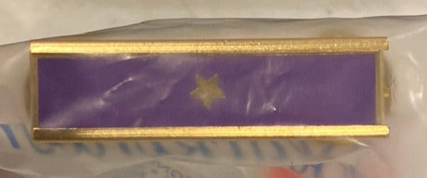 Purple Bar Gold Star Pin