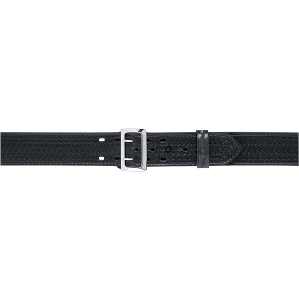 87V - SAM BROWNE DUTY BELT, BASKET WEAVE, HOOK LINED, 2.25"