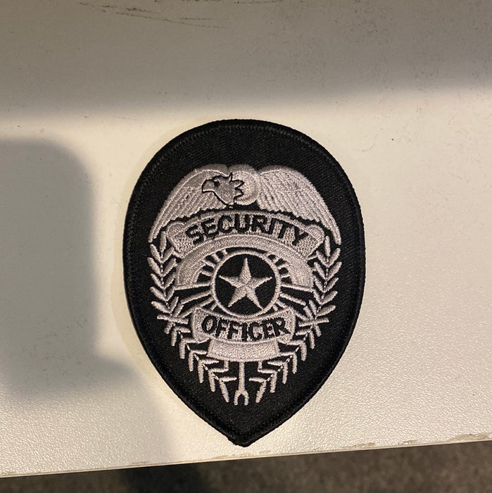 Black/Silver Security Officer Patch