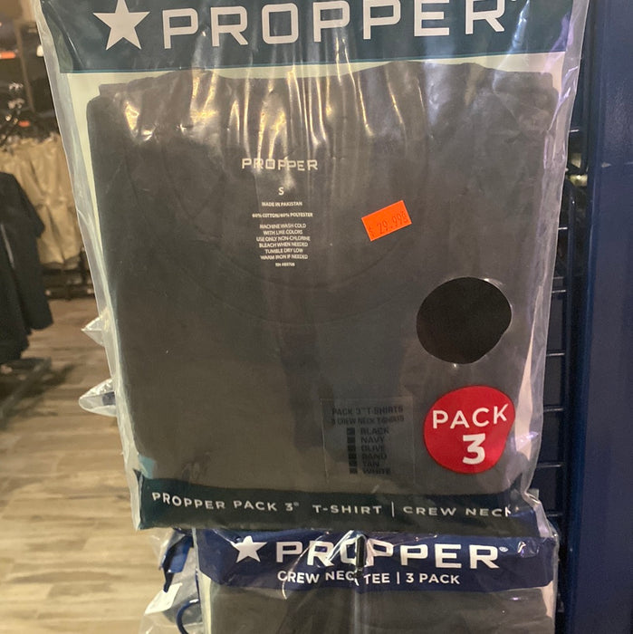 Propper 3 Pack Crew Neck BLK L-*