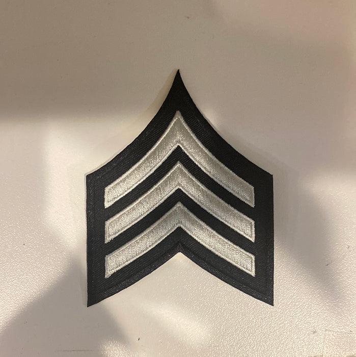 Black/Silver Sergeant Patch