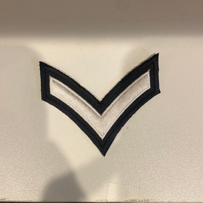 Black/Silver 1 Stripe Patch