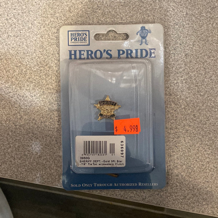 Heros Pride Gold Sheriff Pin-**