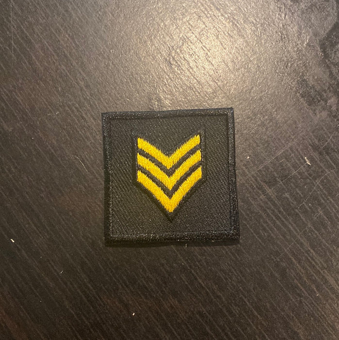 Gold Sergeant Stripe on Black CTab