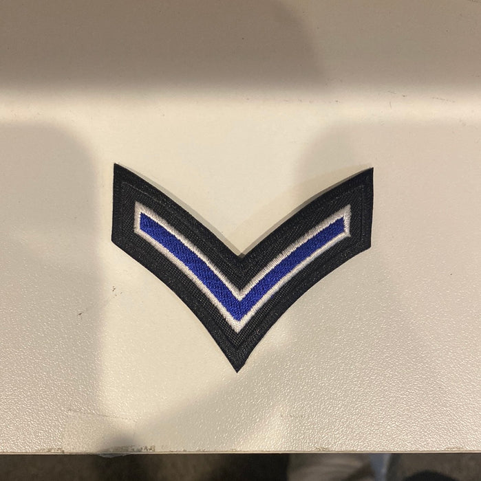 Black/Blue 1 Stripe Patch