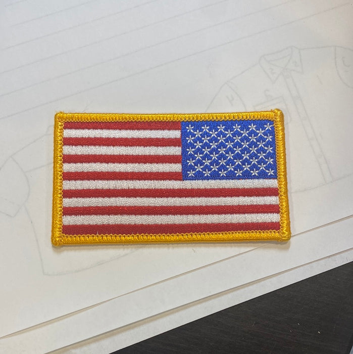 Dark Gold Border Reverse Flag