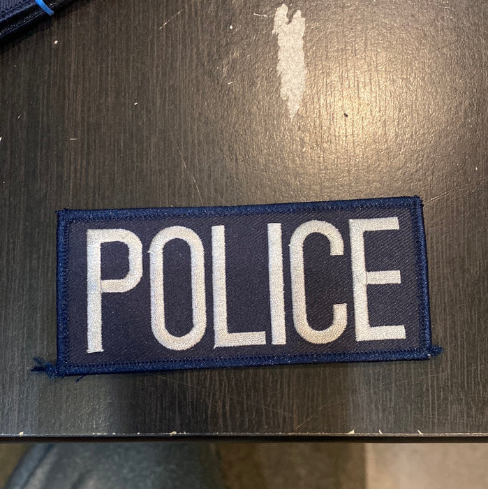 2" x 4" Police Patch Navy / Silver