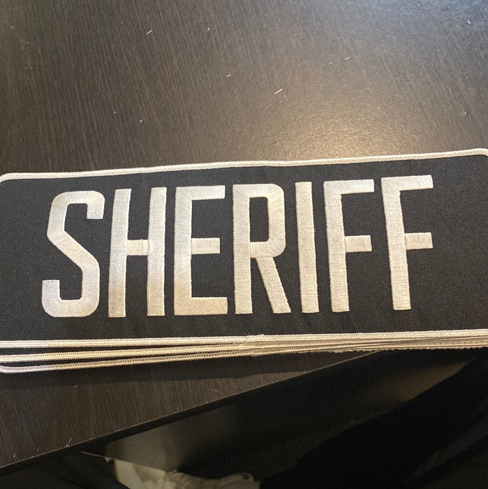 Sheriff Patch Black/White 4x11