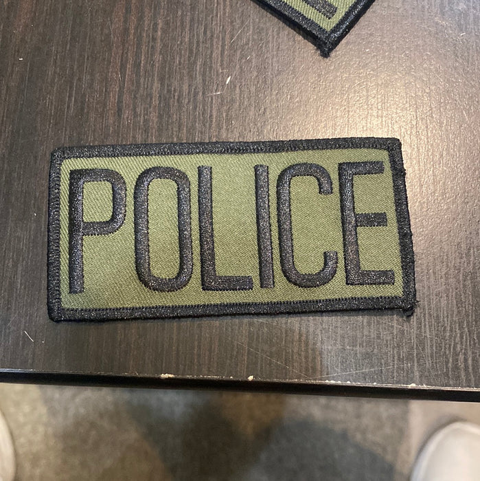 2" x 4" Police Patch Green / Black