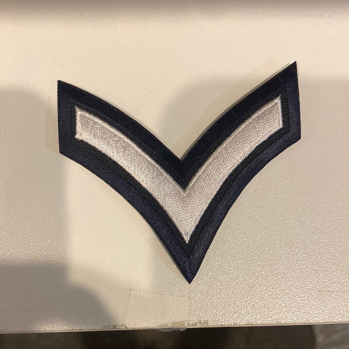 Navy/Silver 1 Stripe Patch