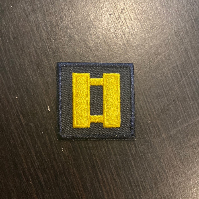 2 Gold Bar on Navy Collar Tab