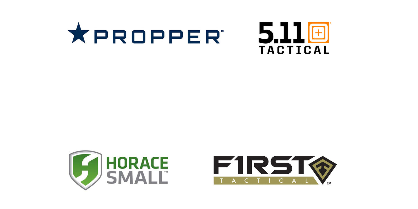 Logos: Propper, 5.11 Tactical, Horace Small, First Tactical
