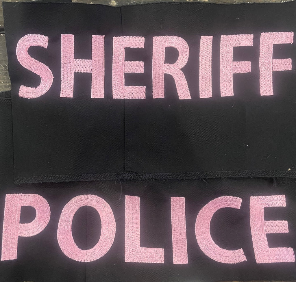 Pink POLICE / SHERIFF Patch on Velcro